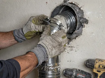 Dryer Vent Hose Installation in Plainville