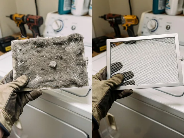 Professional lint trap cleaning by Plainville Dryer Vent Cleaning in Plainville