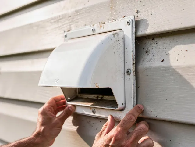 Plainville Dryer Vent Cleaning technician delivering thorough residential dryer vent cleaning service in Plainville